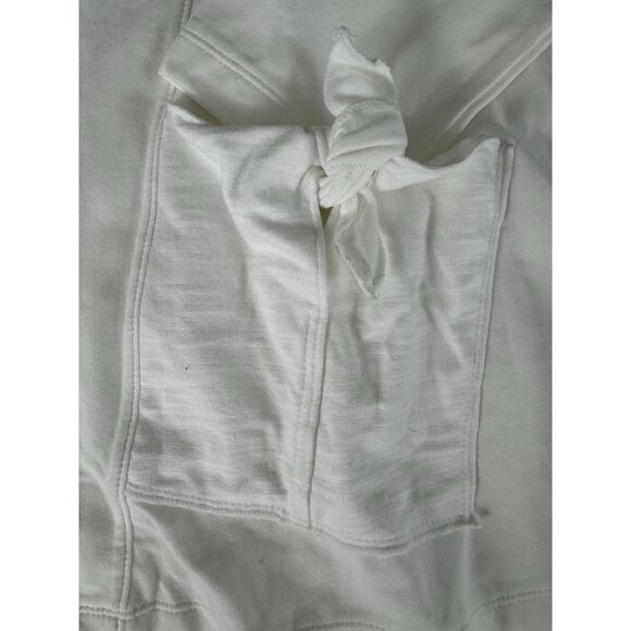 NEON BUDDHA White Cotton Blend Button Front Long Sleeve Top/Shacket Sz L - Picture 8 of 9